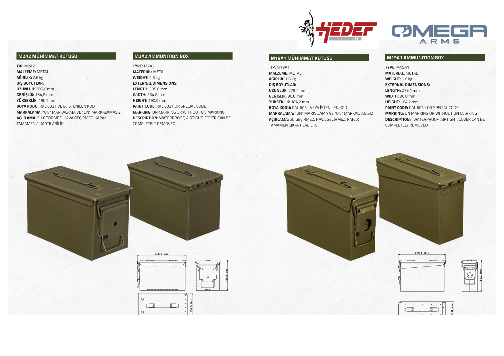 Ammunition Storage Boxes