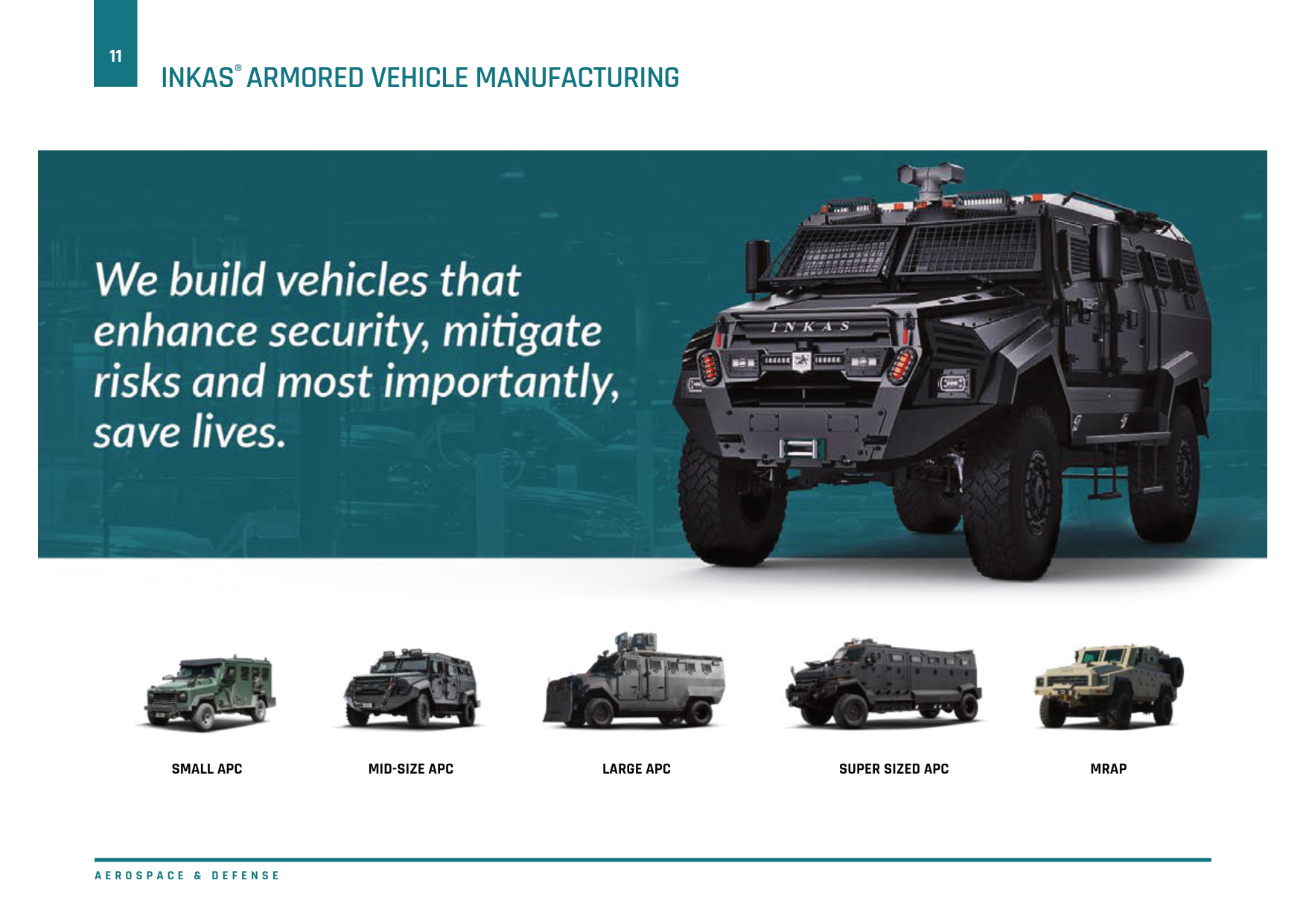 INKAS Vehicle Lineup